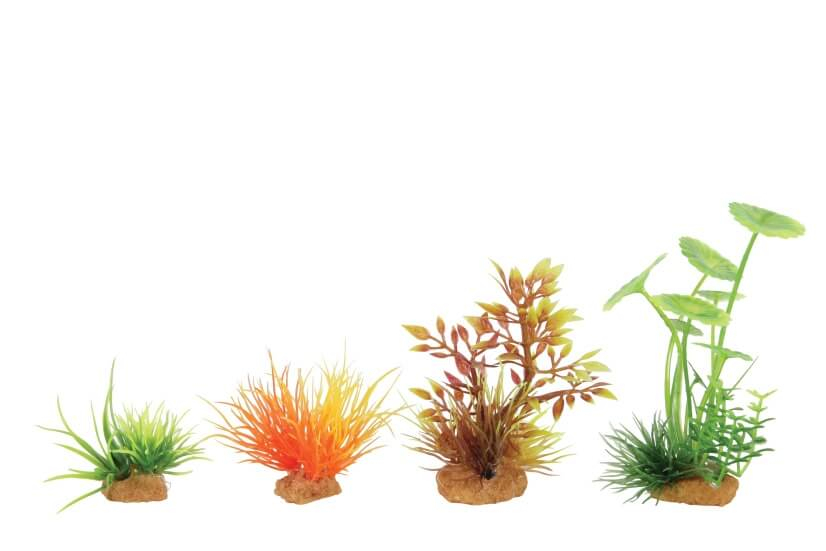 Lot de 4 grandes plantes plastique - modèle 3