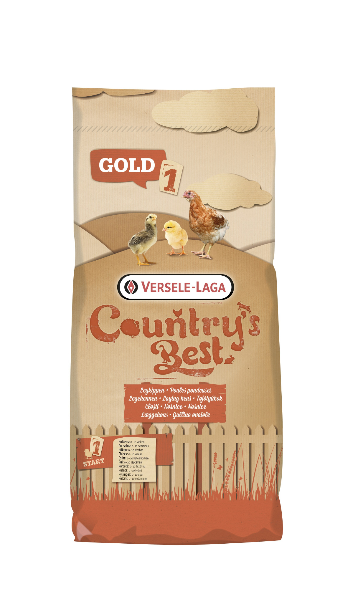 Gold 1 Crumble Country's bestes Ausgangsfutter für Hühner