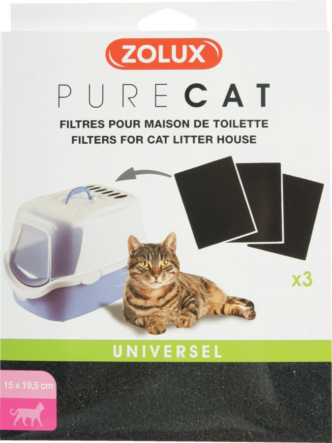 3 Universal Kohlefilter für Katzentoiletten