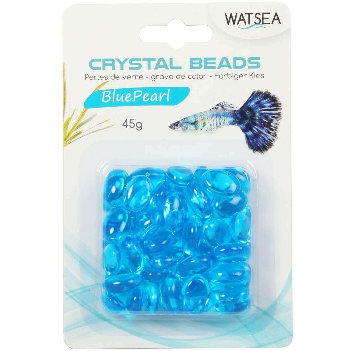Perles de verre pour aquarium - Marron, Bleu, Jaune Watsea