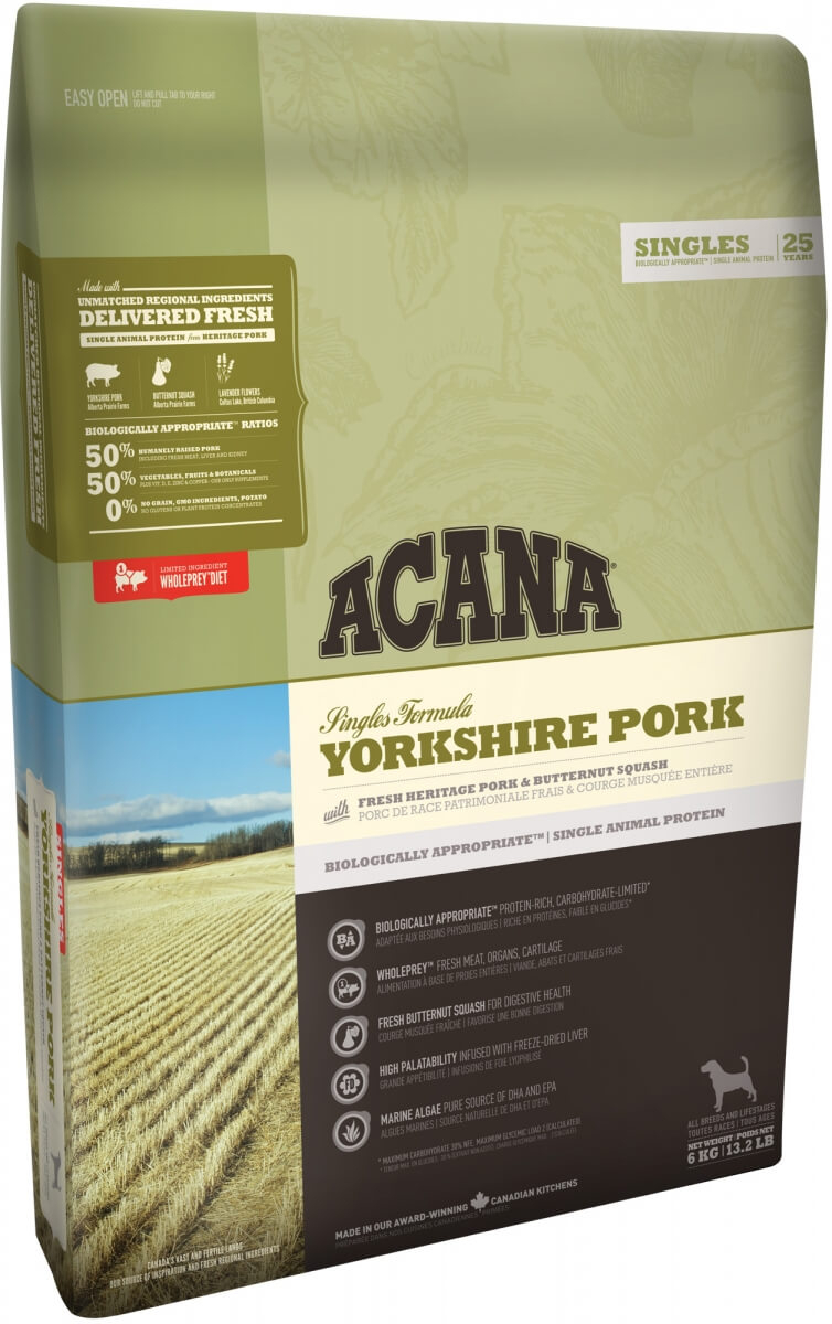 ACANA SINGLES Yorkshire Pork für empfindliche Hunde