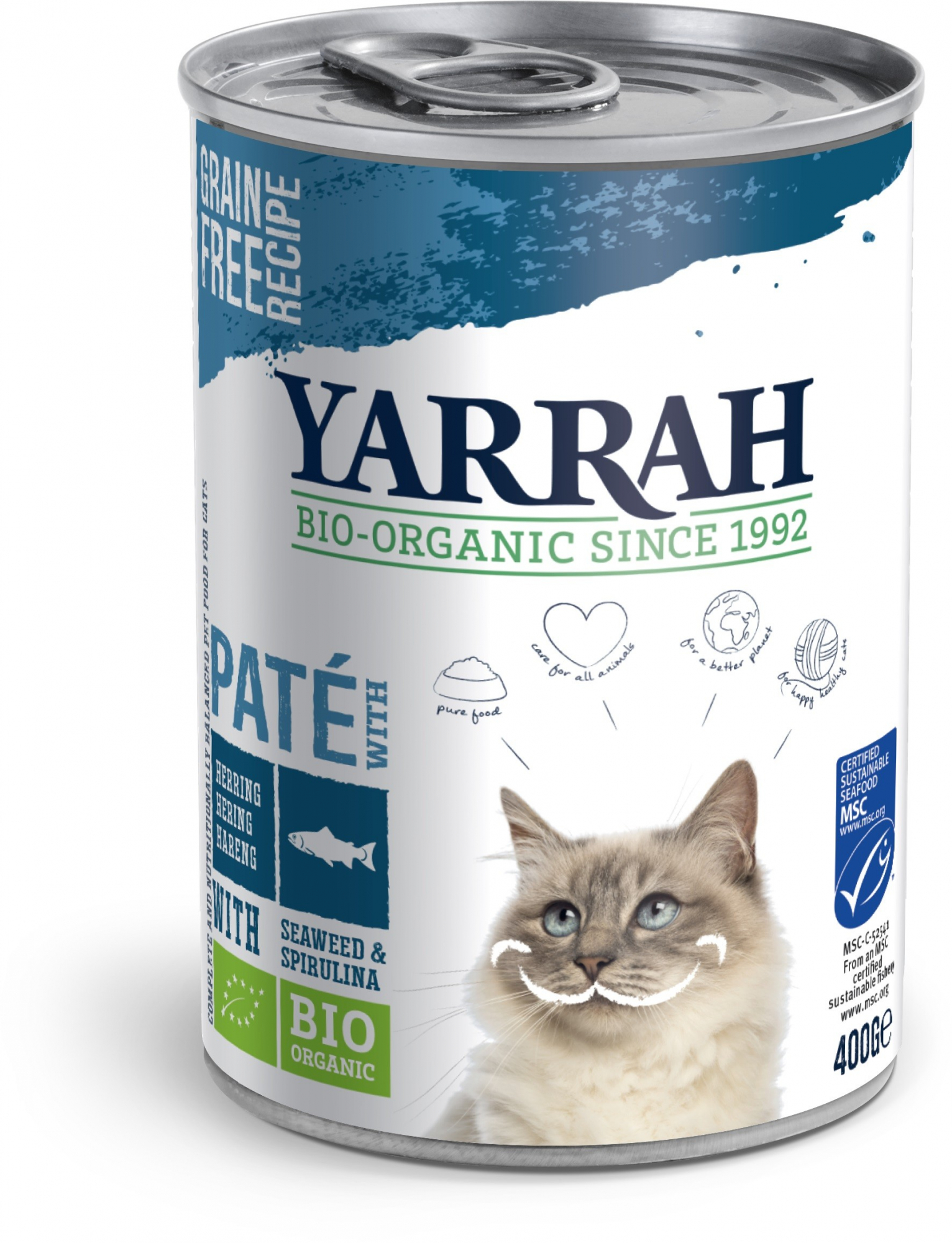PatêYarrah Bio 400g Sem cereais para Gato adulto - 2 sabores á escolha