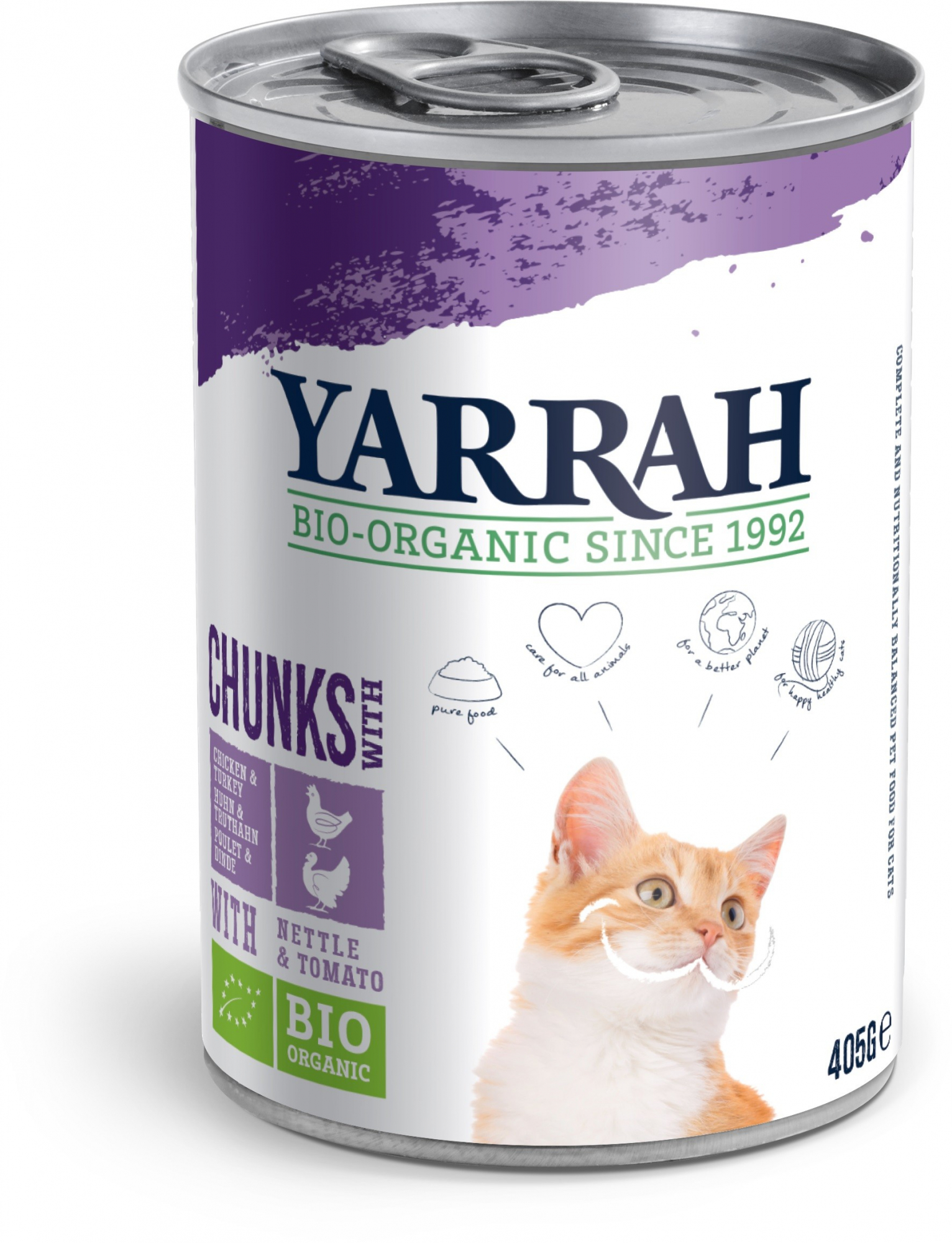 Patè Yarrah Bio 405g per gatti adulti - 3 sapori a scelta