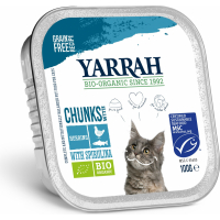 Yarrah Bio 100gr Bocaditos en salsa para gatos adultos - 3 sabores