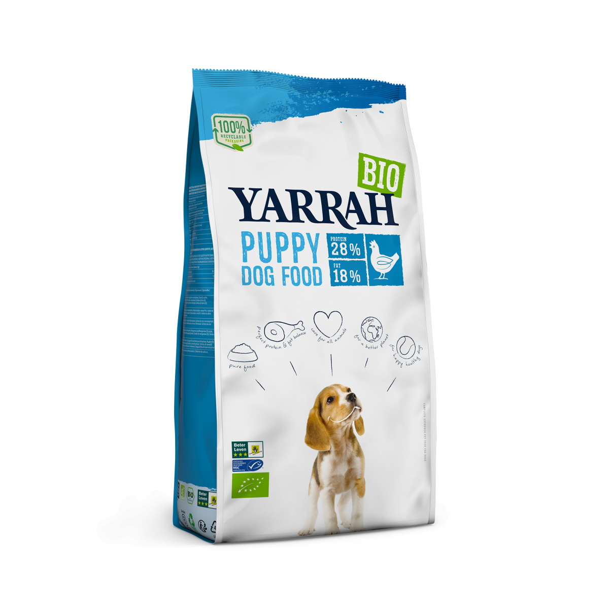 YARRAH Biologisch voer met kip voor puppy's