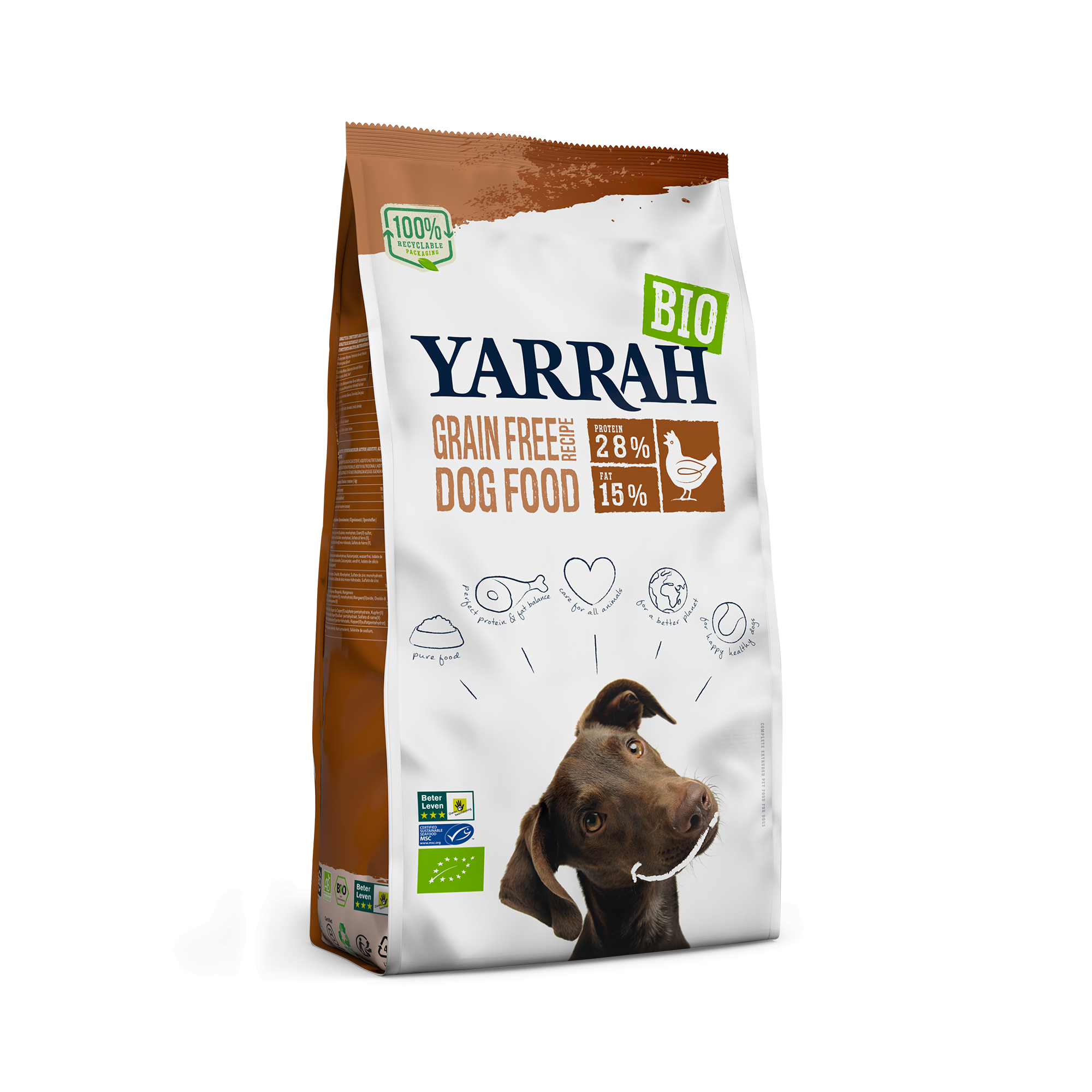 YARRAH Bio Adult ohne Getreide mit Hühnchen Hundefutter