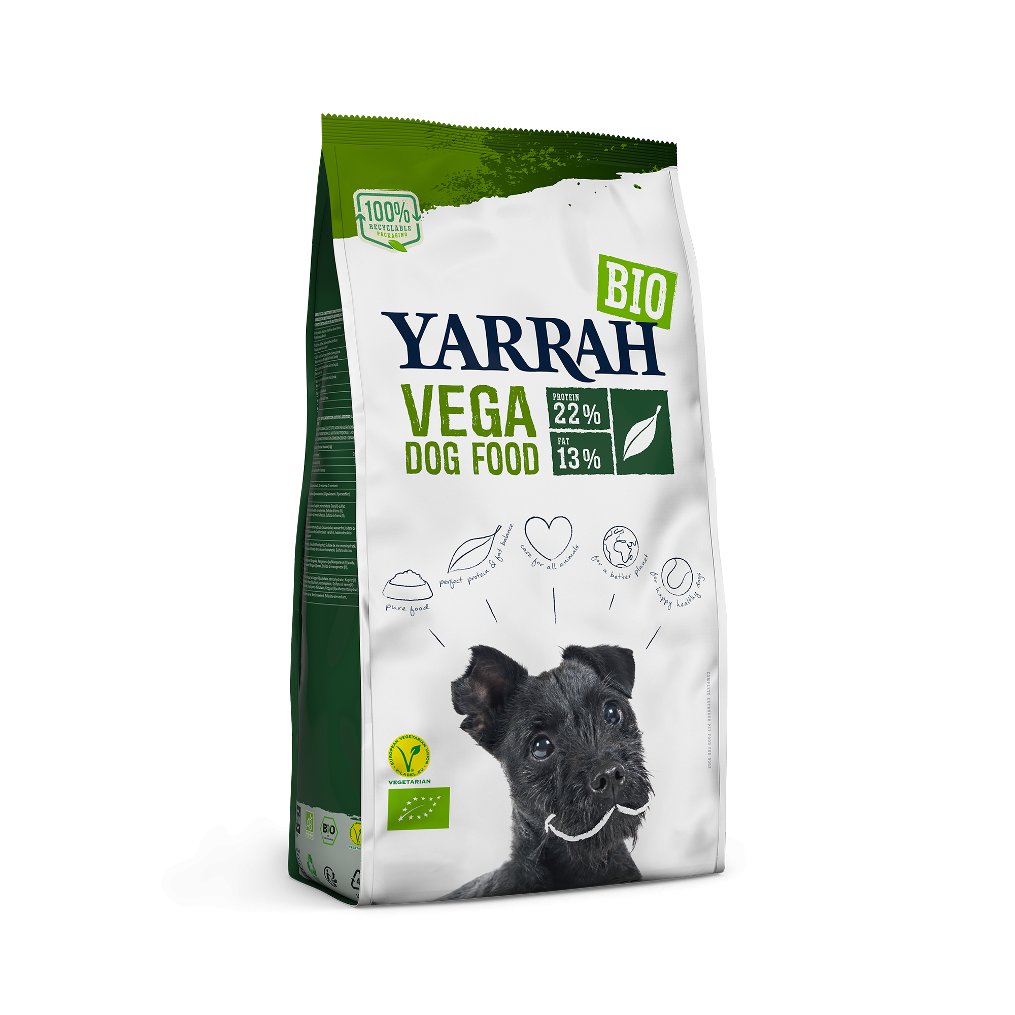 YARRAH Bio Vega Baobab & Noce di cocco 100% Vegetariano per cani adulti