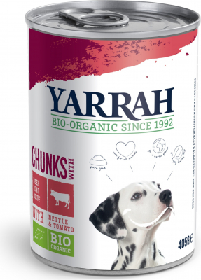 Yarrah Bio 405g ó 820g Bocaditos en salsa para perros adultos - 2 sabores