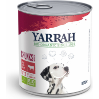 Pâtée en Bouchée Yarrah Bio 405g ou 820g Sans Céréales pour Chien Adulte - 2 saveurs au choix