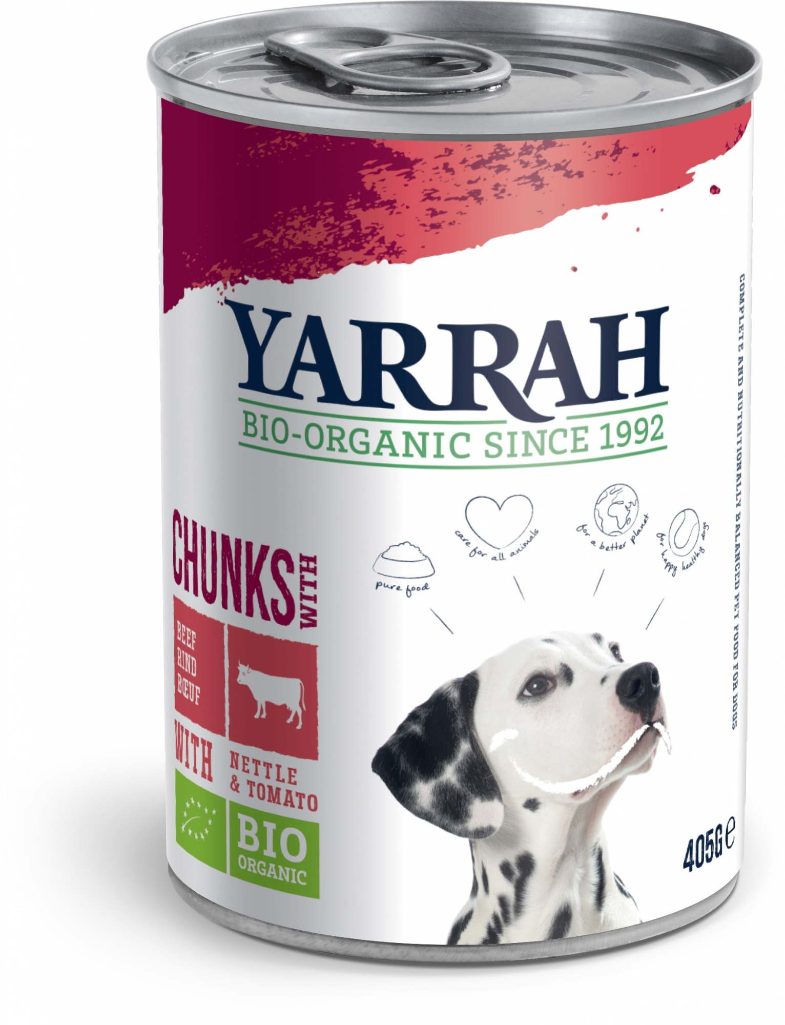Patê em Bocadinhos Yarrah Bio e Sem Cereais 405g ou 820g para Cão Adulto - 2 sabores na escolha