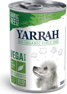 Pâtée YARRAH Vega Bio 380g Sans Céréales pour Chien Adulte