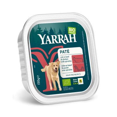 Yarrah Bio 150g getreidefreies Nassfutter für erwachsene Hunde - 4 Geschmacksrichtungen zur Auswahl