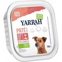 Pâtée Yarrah Bio 150g Sans Céréales pour Chien Adulte - 4 saveurs au choix