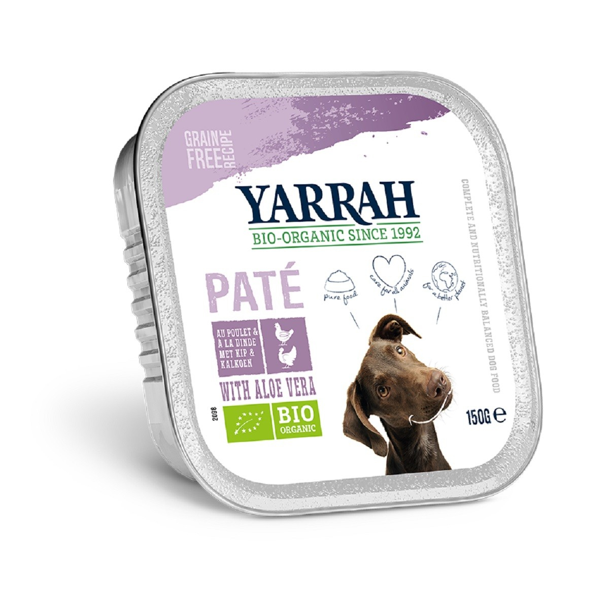 Patê Yarrah Bio 150g Sem Cereais para cão Adulto - 3 savores á escolha