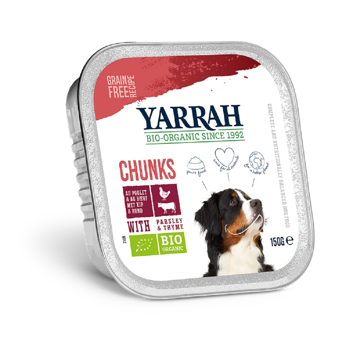Yarrah Bio Bocaditos en salsa para perros adultos 150g - 3 recetas