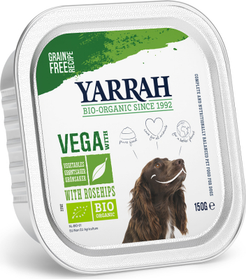 Pâtée YARRAH Vega Bio 150g Sans Céréales pour Chien Adulte