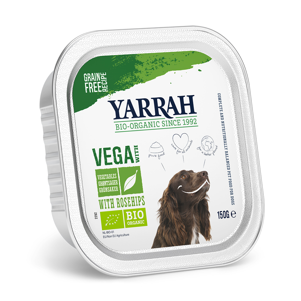 Pâtée YARRAH Vega Bio 150g Sans Céréales pour Chien Adulte