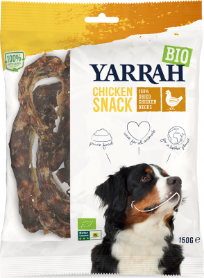 Friandises Yarrah Chicken snacks Cous de poulet bio pour chien