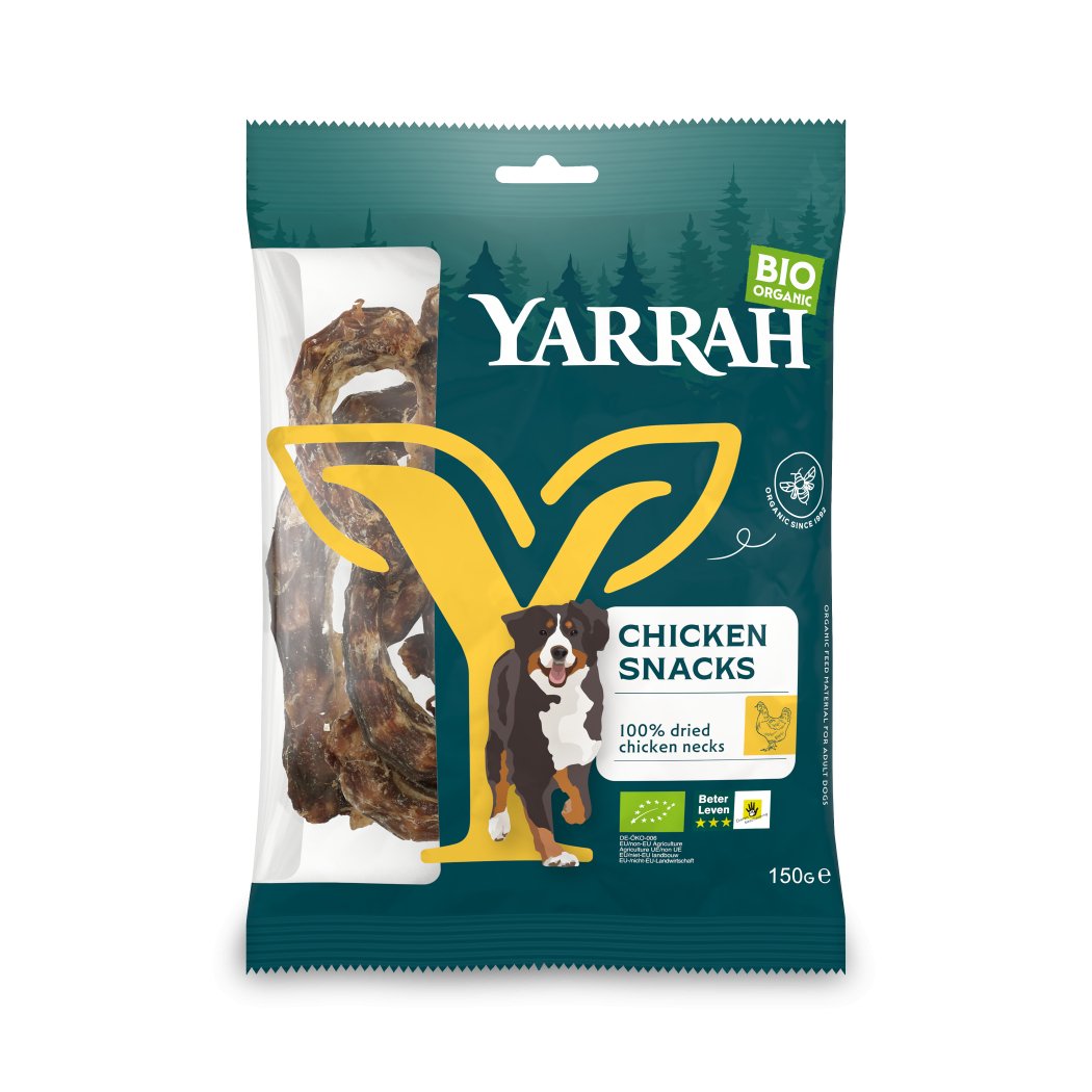 Snack Yarrah Chicken Bio-Hühnerhals für Hunde