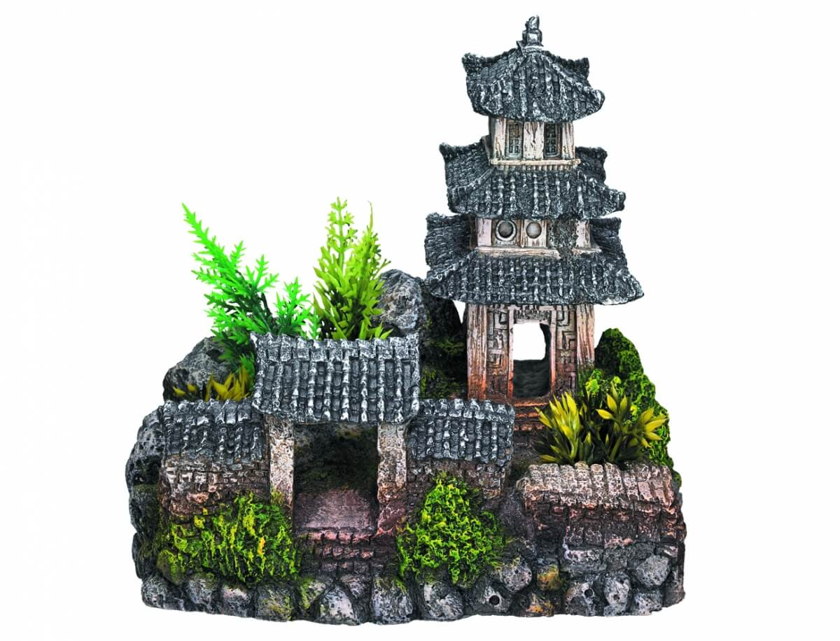 Aquariumdecoratie aziatische tempel versie 2