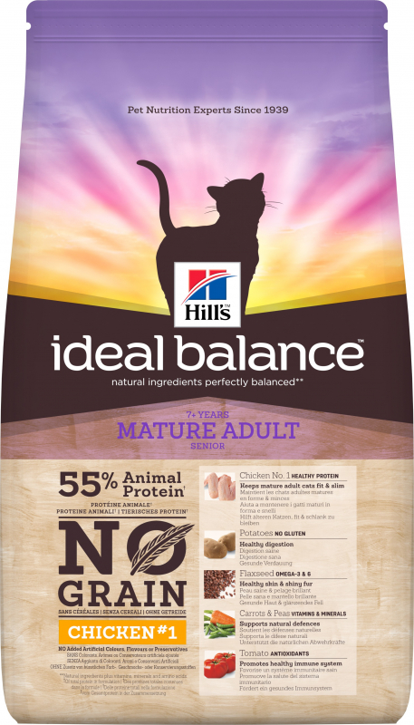 HILL'S Ideal Balance Mature Sans Céréales Poulet & Pommes de terre pour Chat Senior