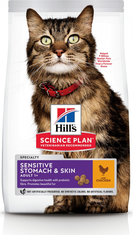 Hill's Science Plan Sensitive Stomach & Skin croquettes pour chat au poulet