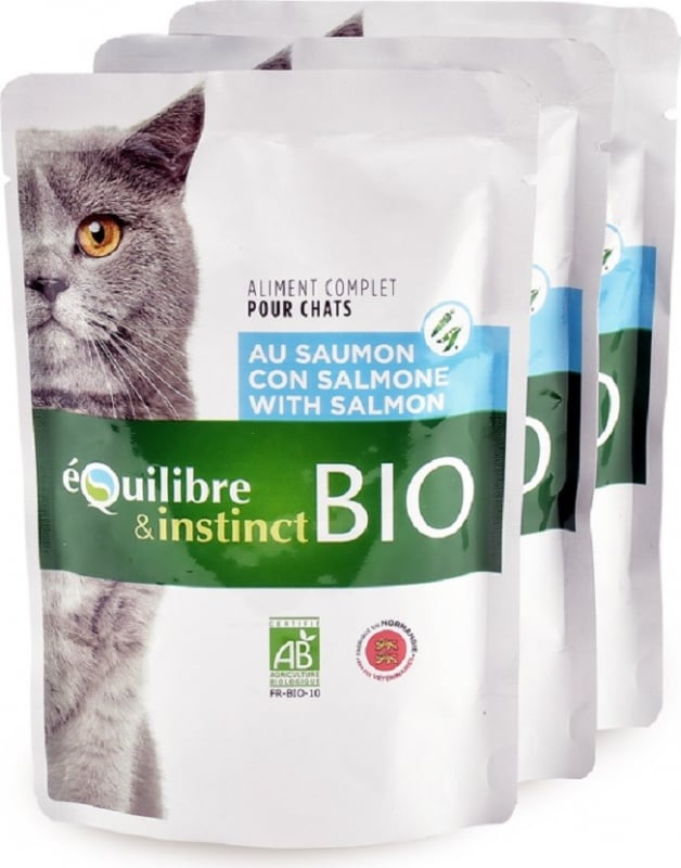 Equilibre & Instinct BIO Salmón y verduras comida húmeda para gatos