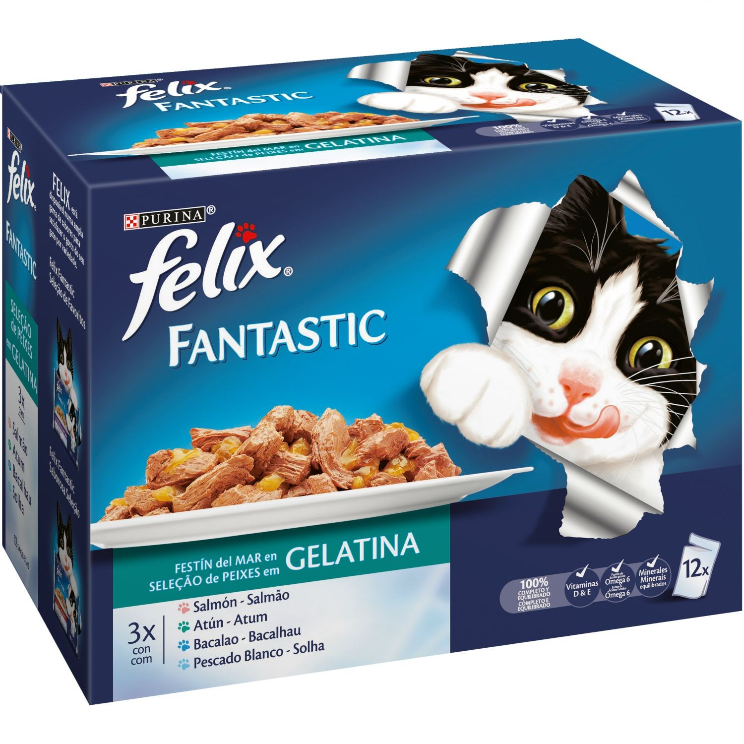 PACK de comida húmeda Felix Fantastic en gelatina
