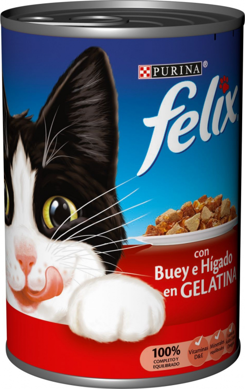 FELIX Latas de comida húmeda en gelatina para gatos - 2 recetas