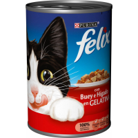 FELIX Latas de comida húmeda en gelatina para gatos - 2 recetas