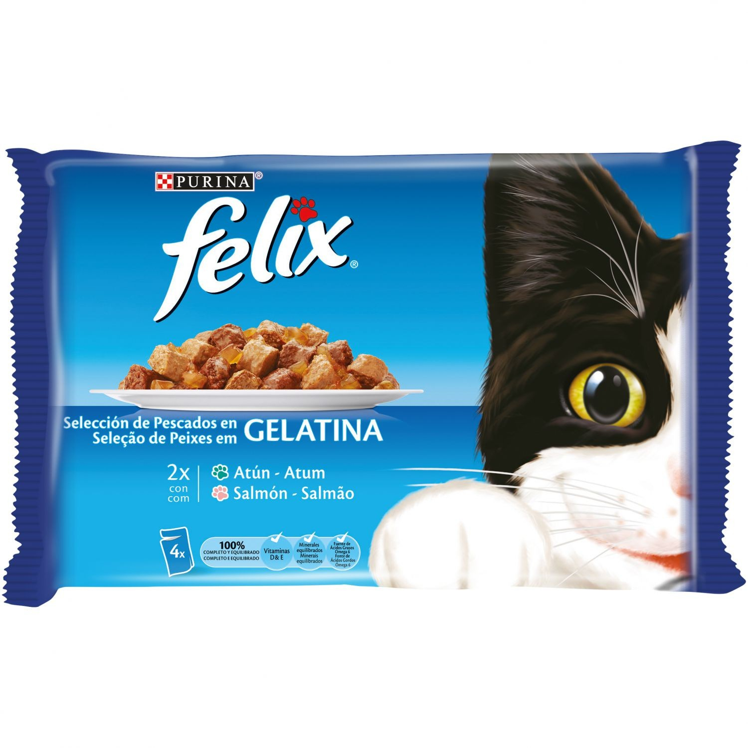 Saquetas em geleia para gatos FELIX Sélection - 2 sabores à escolha