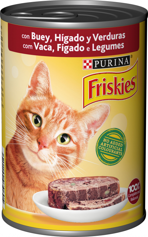 Friskies Buey e Hígado comida húmeda para gatos