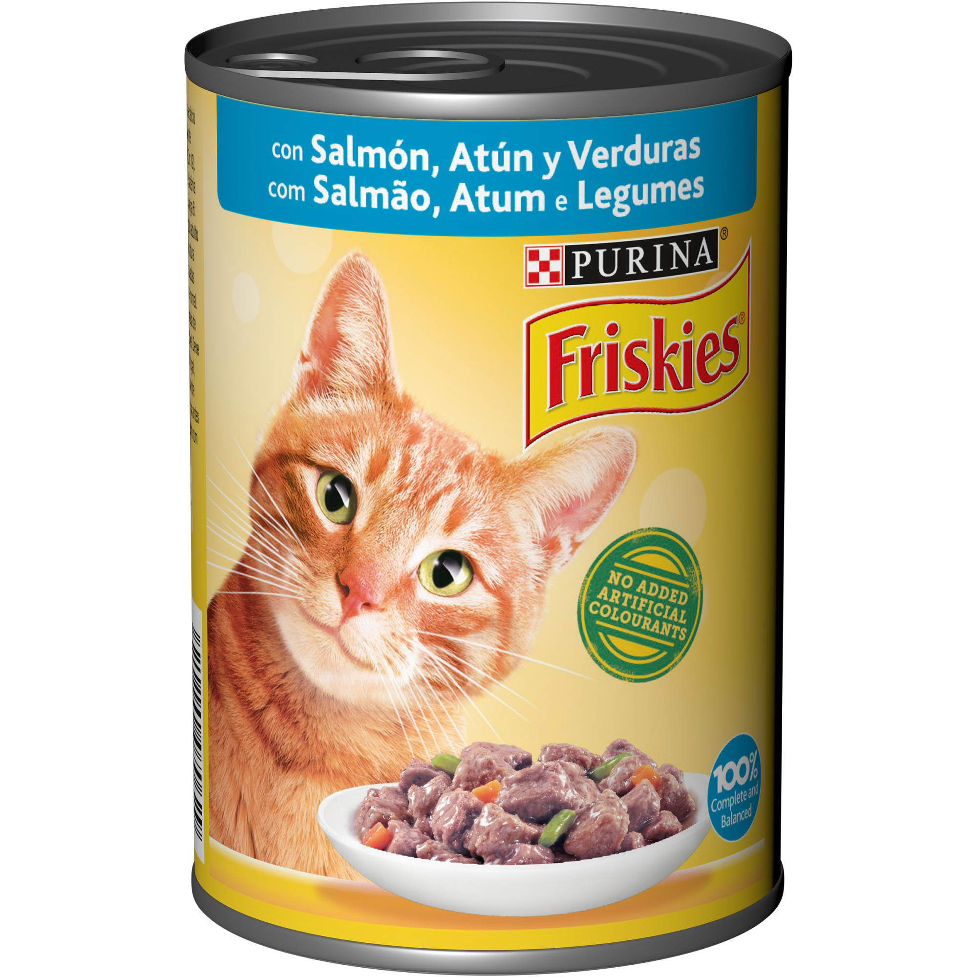 Nassfutter Friskies für erwachsene Katzen mit Lachs und Thunfisch in Soße