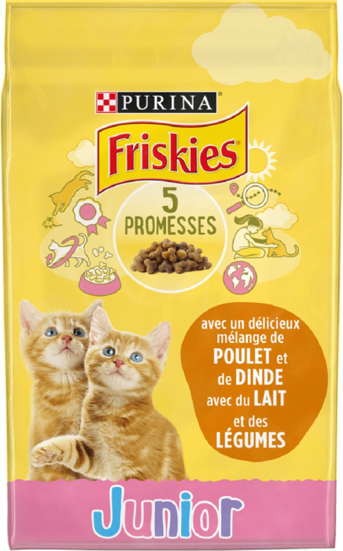 Friskies Junior Pollo, Verduras y Leche pienso para gatitos