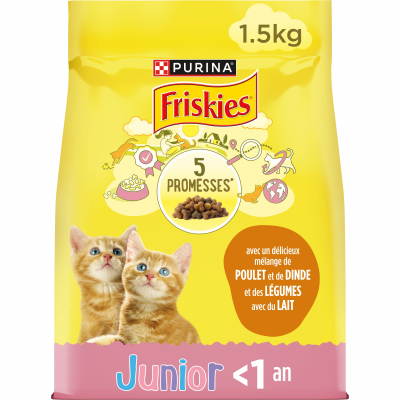 FRISKIES JUNIOR für Kätzchen mit Huhn, Truthahn und Gemüse