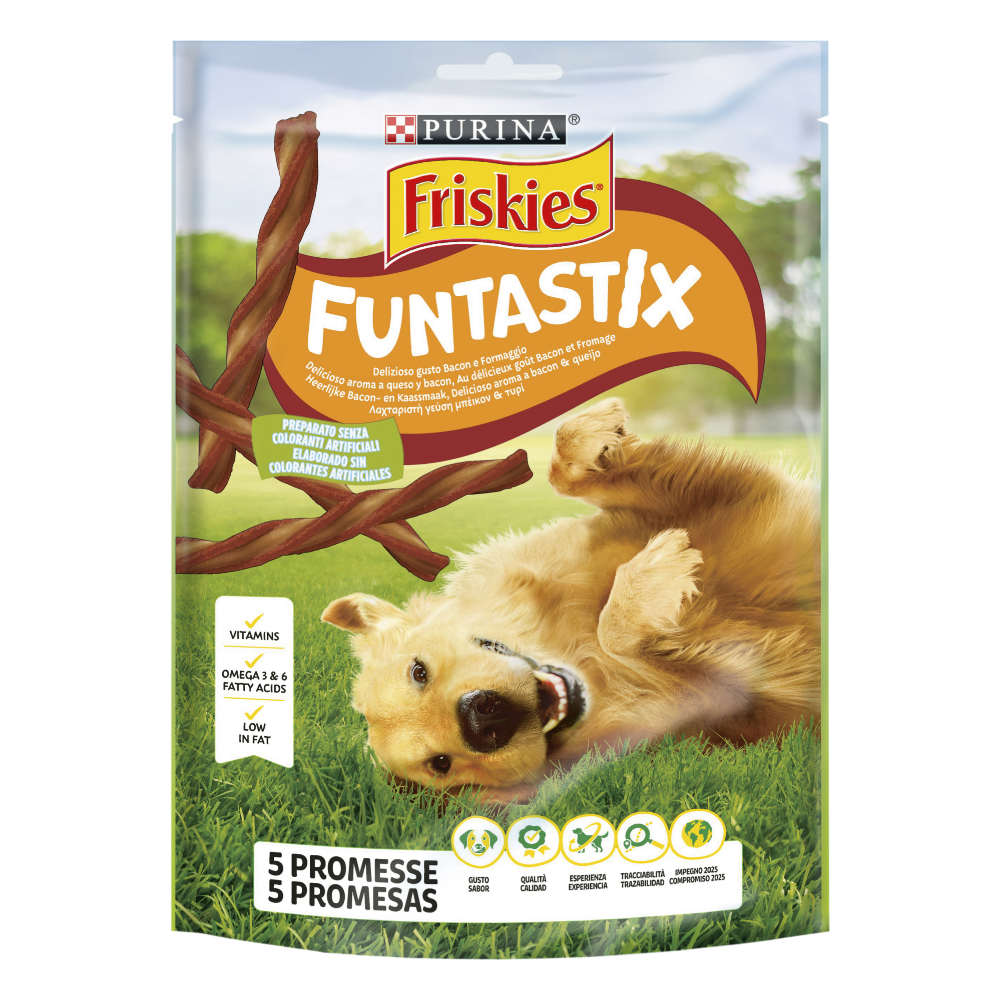 Dolcetti Friskies Funtastix bastoncini sapore formaggio per cane
