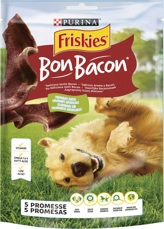 Friskies Bon Bacon Snacks con sabor a bacon para perros