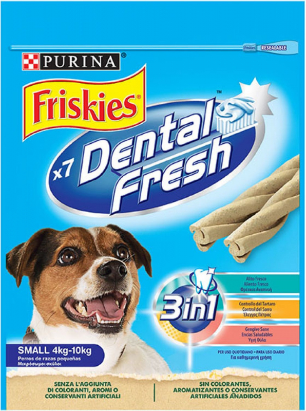 Friandises Friskies Dental Fresh à la menthe pour chien