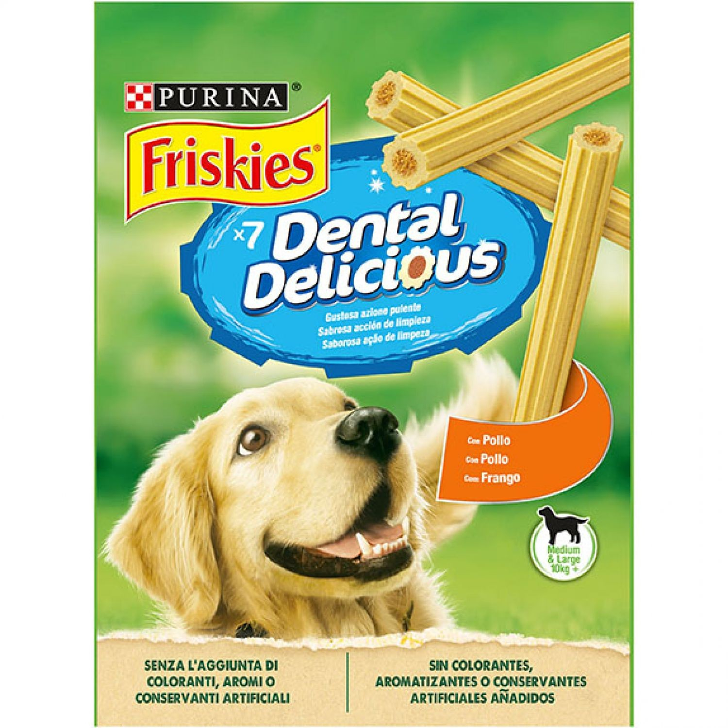 Friskies Dental Delicious Snacks de pollo Cuidado dental para perros