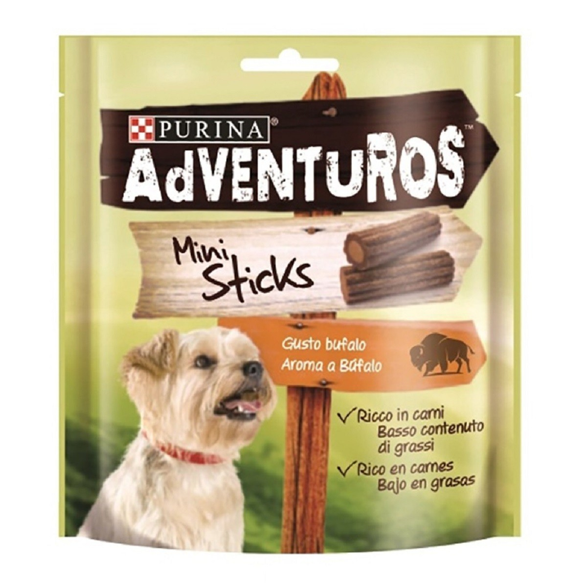 Golosinas Adventuros Sticks Bison salvaje para perro