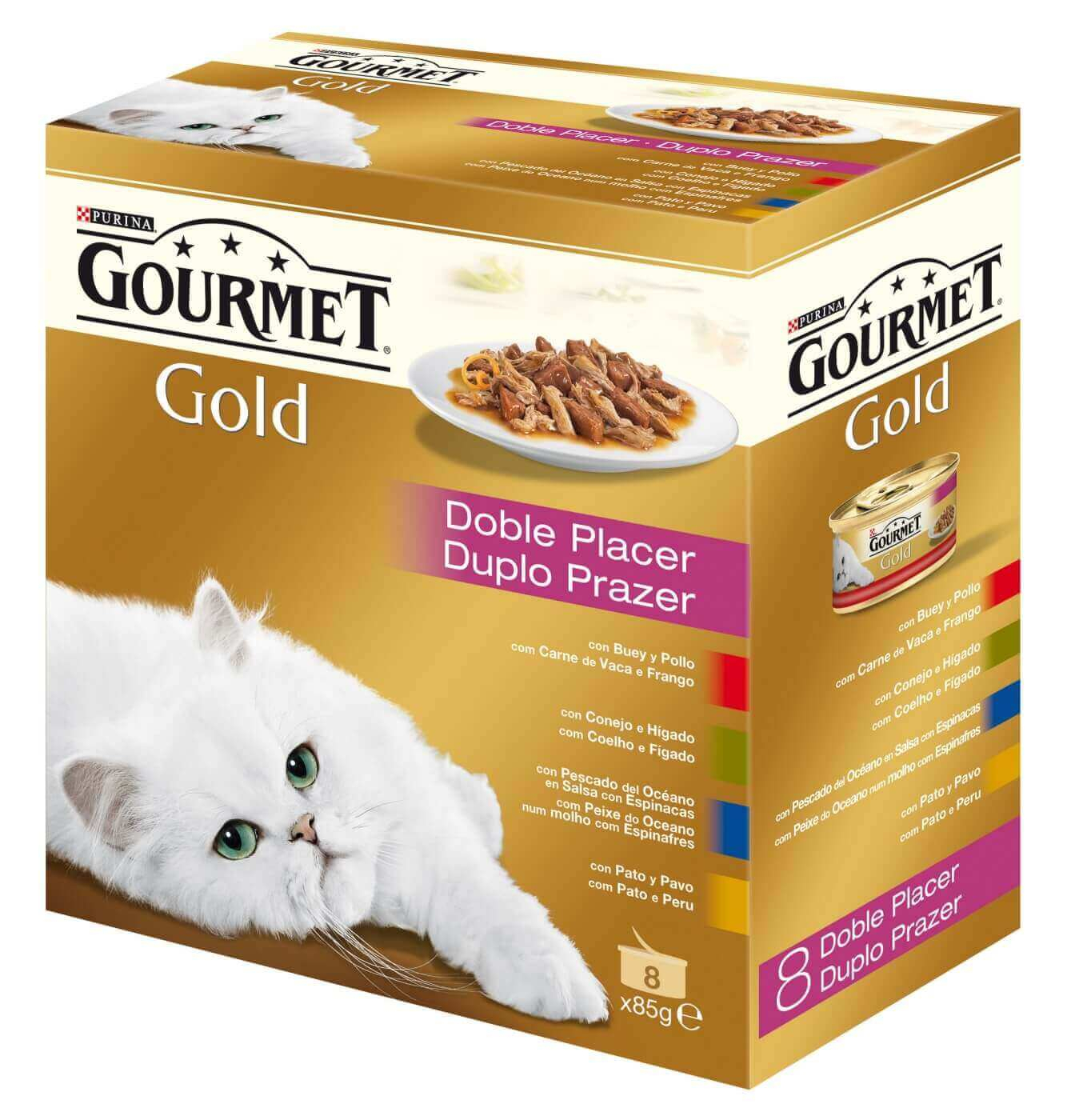 GOURMET Gold Double Délice ração húmida para gato com vários sabores