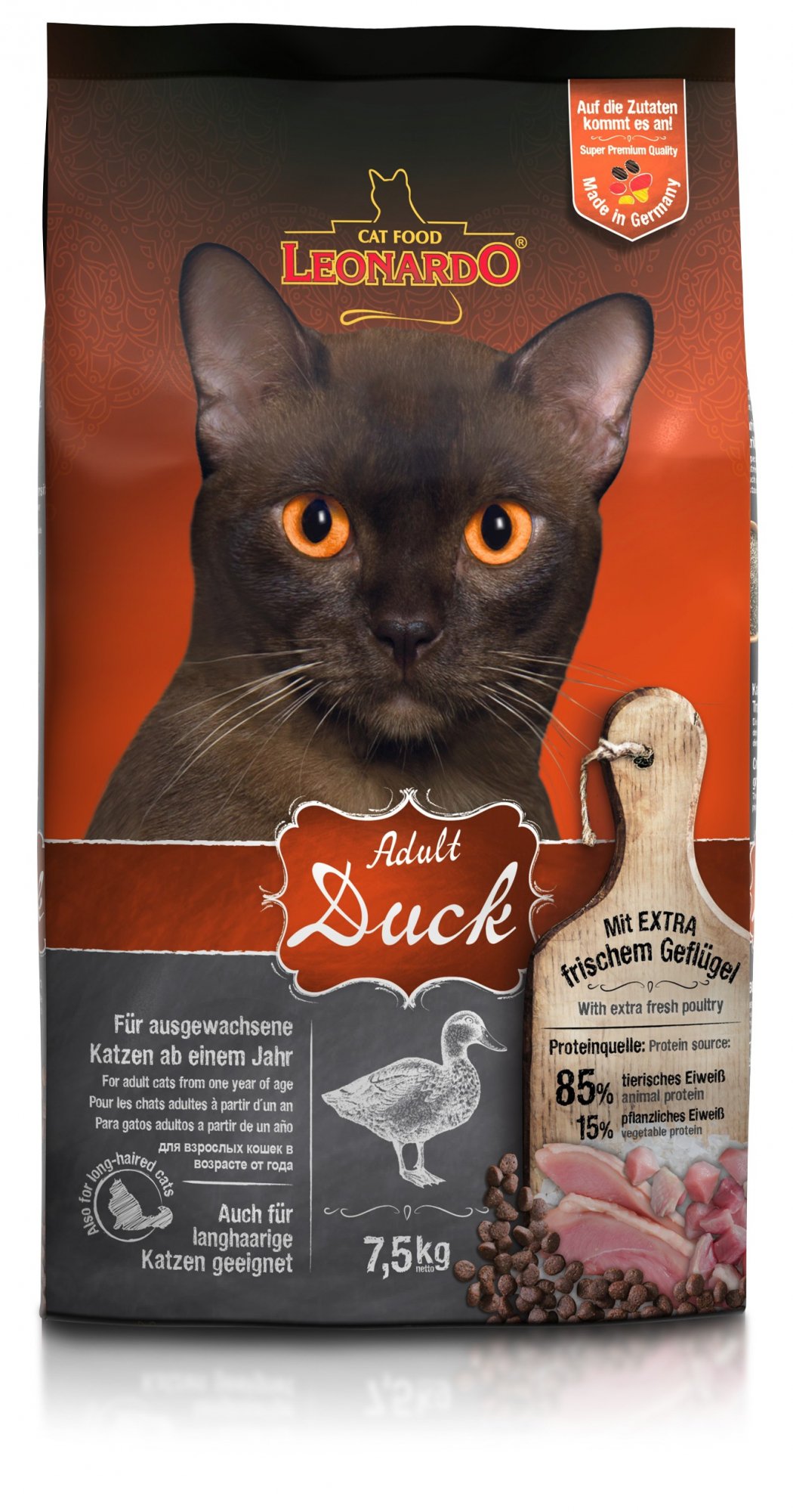 Leonardo Adult Duck - Alimento seco completo para gato adulto
