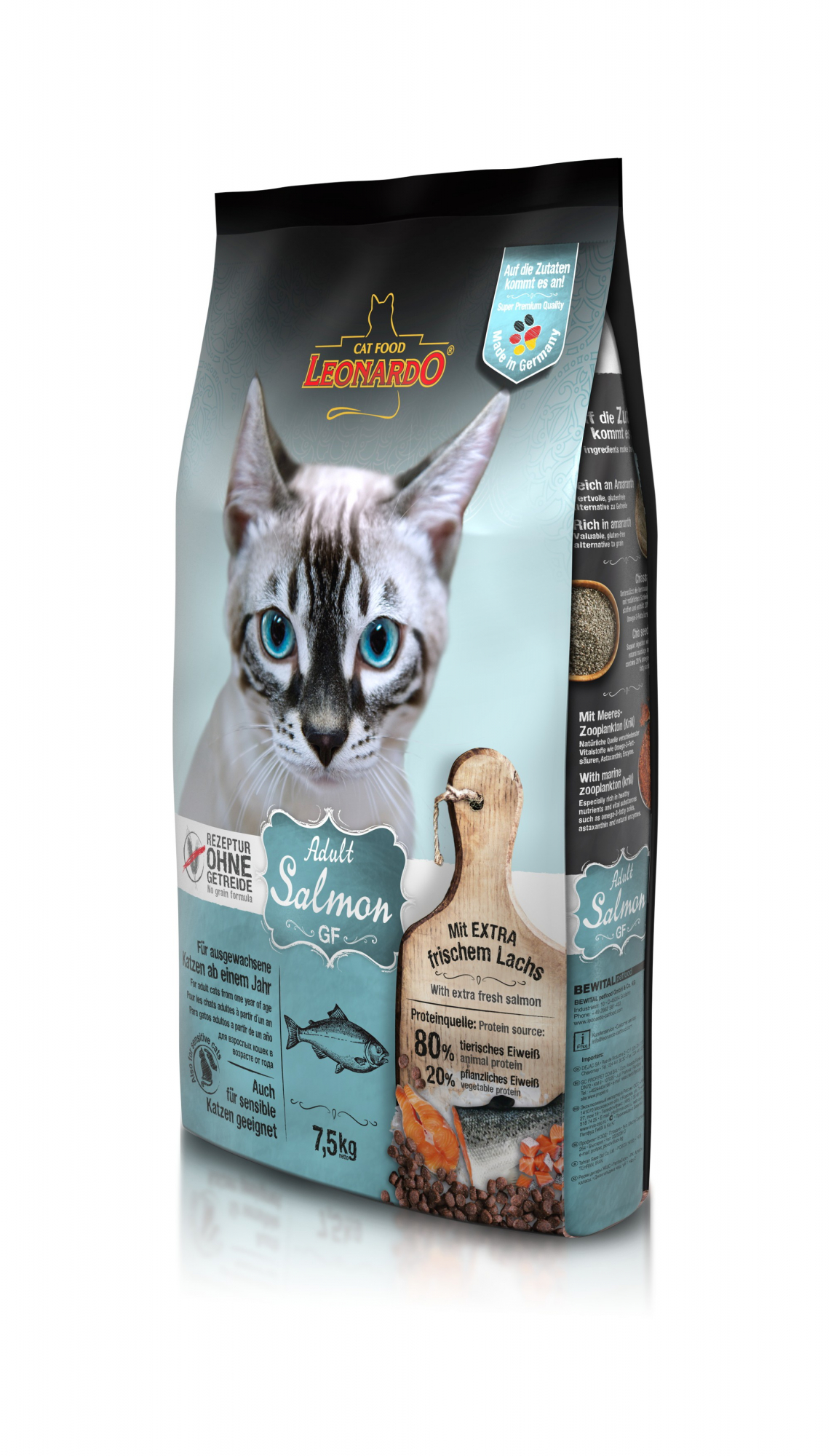 Leonardo Adult Grain Free con salmone per gatti adulti