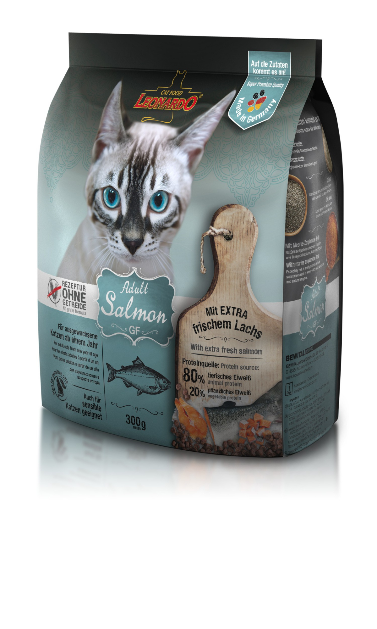 Leonardo Adult Grain Free con salmone per gatti adulti