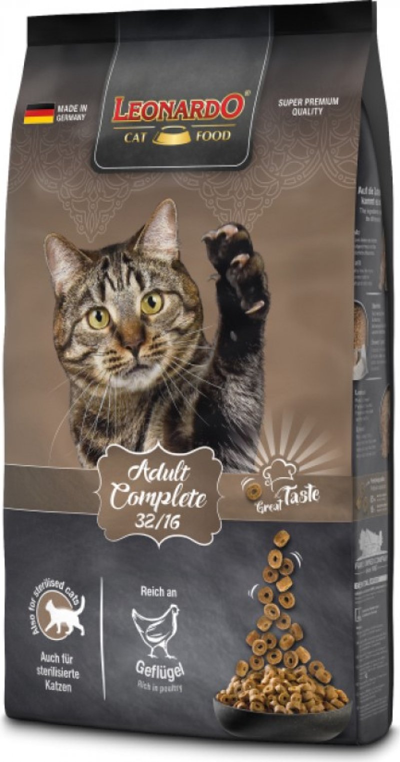 Leonardo Adult Complete 32/16 à la volaille pour chat adulte peu actif