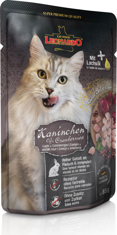 Leonardo Finest Selection DUO para gato adulto - 8 sabores diferentes - Sobre de 85g