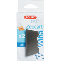 Cartuccia di carbone attivo e Zeolite per filtro acquario Wiha (x2)
