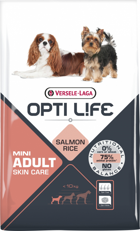 Opti Life Adult Skin Care Mini au saumon pour chien adulte sensible de petite taille