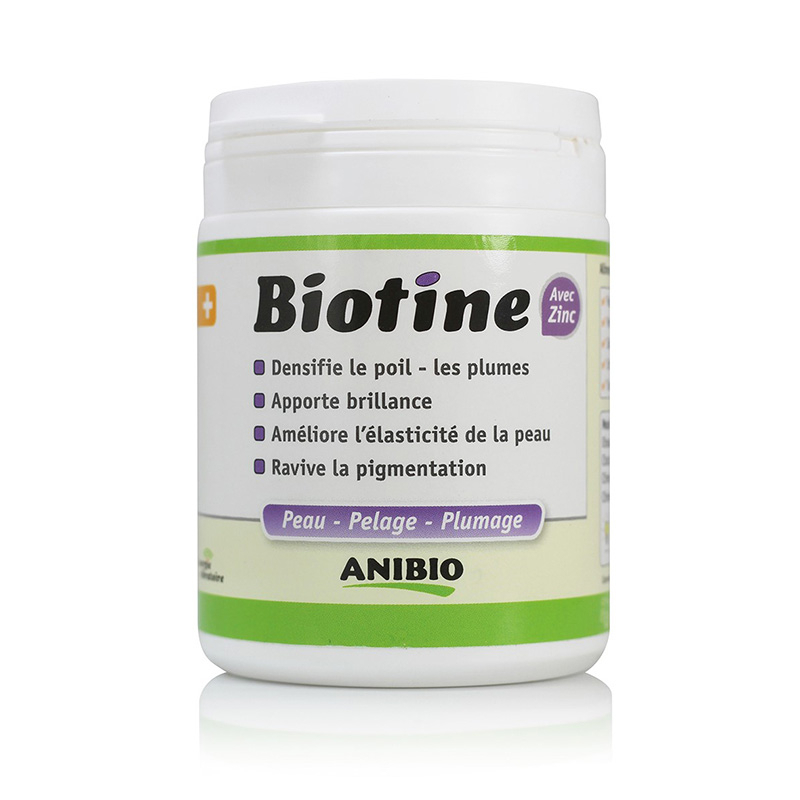 Biotina - Cuidado del pelo, plumas y de la piel para perros, gatos y periquitos