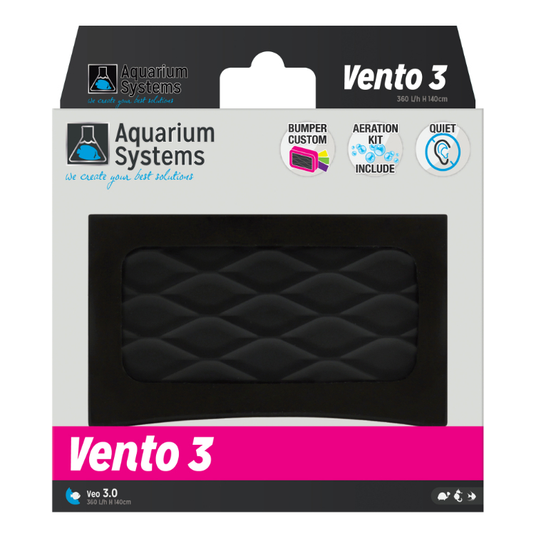 Pompe à air Vento pour aquarium avec tuyau et diffuseur